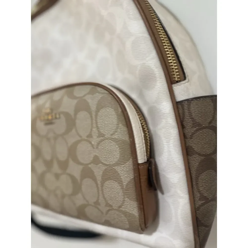Coach Court Backpack in the blocked signature coated canvas #36